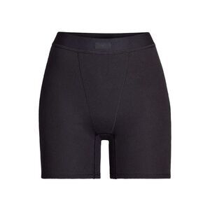 Skims Soot Black Cotton Rib Boxers Size Small